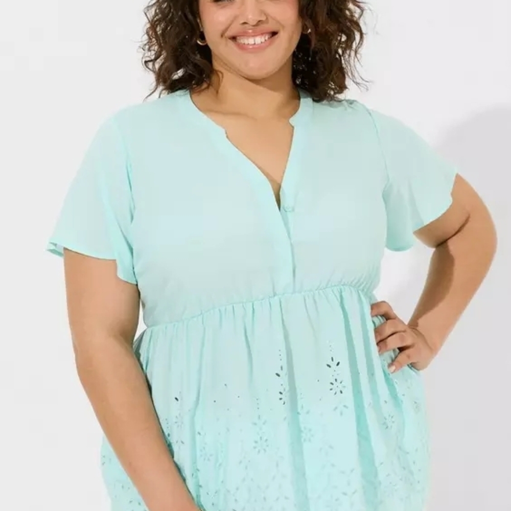 Torrid Light Blue Blouse